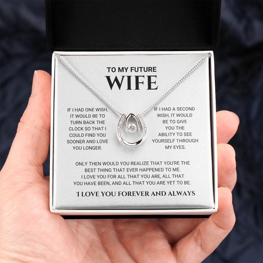 litzzy To My Future Wife - Best Thing - Lucky In Love Necklace - Lucky In Love Necklace  - To My Future Wife, Gift For Future Wife Jewelry   