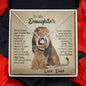 litzzy Proud Lion, Litzzy To My Daughter Lucky In Love Necklace Jewelry   