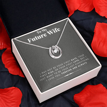 litzzy To My Future Wife - My Real One - Litzzy Lucky In Love Necklace - Necklace for Wife from Husband Jewelry Two Tone Box  