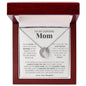litzzy Litzzy Lucky In Love Necklace To My Mom, Life Lessons Necklace for Mom from Daughter Jewelry Luxury Box w/LED  