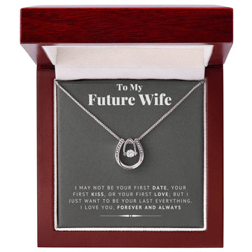 litzzy To My Future Wife - My Real One - Litzzy Lucky In Love Necklace - Necklace for Wife from Husband Jewelry Luxury Box w/LED  