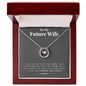 litzzy To My Future Wife - My Real One - Litzzy Lucky In Love Necklace - Necklace for Wife from Husband Jewelry Luxury Box w/LED  