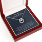 litzzy To My Soulmate - Last Everything - Lucky in Love Necklace - Necklace Gift For Her, Wife, Girlfriend, Anniversary, Wedding, Valentine, Birthday with Message Card Jewelry Mahogany Style Luxury Box with LED  