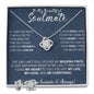 litzzy To My Beautiful Soulmate Gift Set - Love Knot Earring & Necklace Set Gift For - Soulmate gifts Jewelry Two Tone Box  