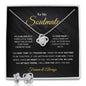 litzzy To My Soulmate Gift Set- Love Knot Earring & Necklace Set for Wife, Girlfriend, Anniversary Gift,Christmas Gift for Soulmate, Soulmate Gift, Soulmate necklace Jewelry Two Tone Box  