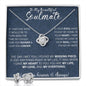 litzzy To My Beautiful Soulmate Gift Set - Love Knot Earring & Necklace Set Gift For - Soulmate gifts Jewelry   