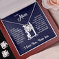 litzzy Litzzy Necklace To My Mom,  Thank You, Necklace for Mom from Son Mothers Day Jewelry, Necklace gifts set from Son, Daughter Jewelry Luxury Mahogany Box W/LED  