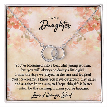 litzzy You Will Always Be My Little Girl, Litzzy To My Daughter Jewelry Two Tone Box  