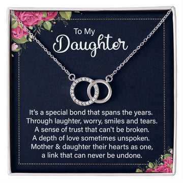 litzzy Mother And Daughter thier Hears as One, Litzzy To My Daughter Jewelry Two Tone Box  