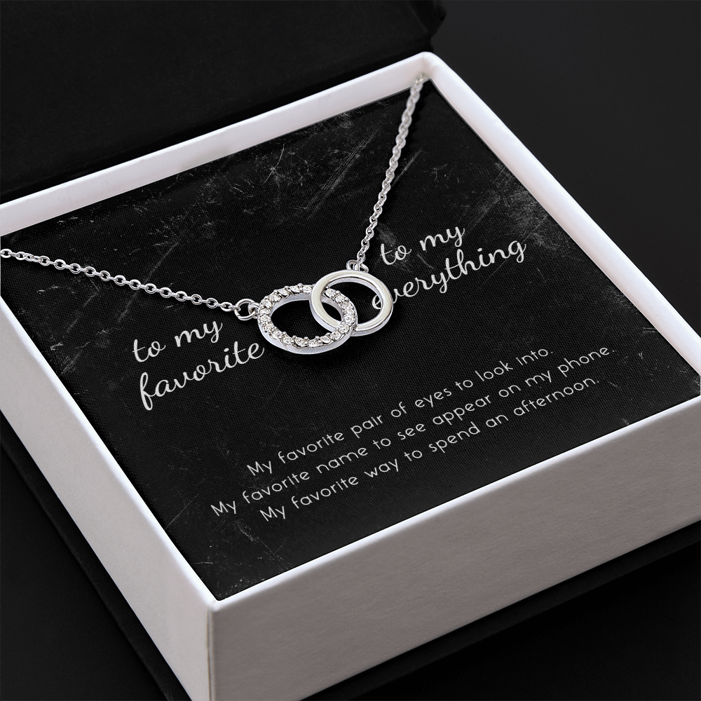 litzzy To My Favorite, To My Everything Perfect Pair Necklace - Gifts For Wife Necklace Valentines Day Custom Made Romantic Gift For My Best Wife Ever Jewelry   
