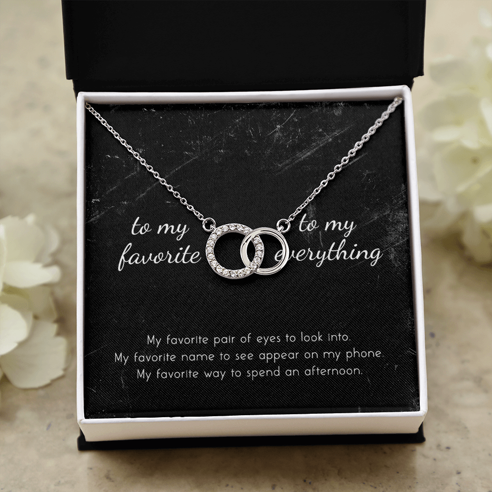 litzzy To My Favorite, To My Everything Perfect Pair Necklace - Gifts For Wife Necklace Valentines Day Custom Made Romantic Gift For My Best Wife Ever Jewelry   
