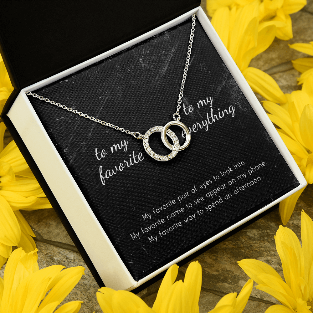 litzzy To My Favorite, To My Everything Perfect Pair Necklace - Gifts For Wife Necklace Valentines Day Custom Made Romantic Gift For My Best Wife Ever Jewelry   