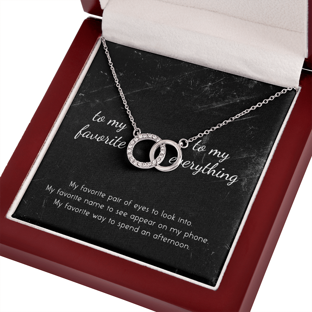 litzzy To My Favorite, To My Everything Perfect Pair Necklace - Gifts For Wife Necklace Valentines Day Custom Made Romantic Gift For My Best Wife Ever Jewelry   