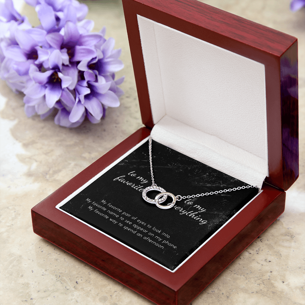 litzzy To My Favorite, To My Everything Perfect Pair Necklace - Gifts For Wife Necklace Valentines Day Custom Made Romantic Gift For My Best Wife Ever Jewelry   