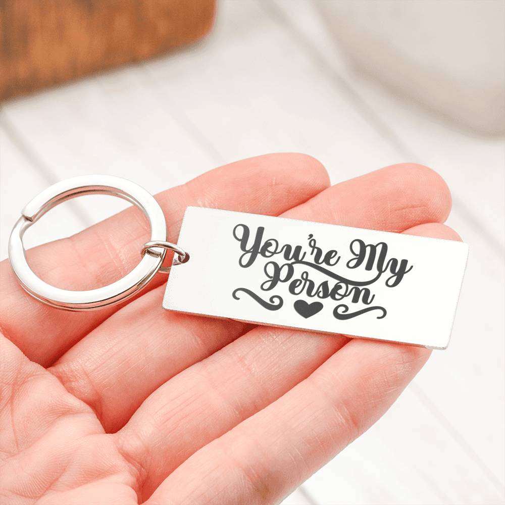 litzzy You're My Person Keychain - Gifts For Wife Necklace Valentines Day Custom Made Romantic Gift For My Best Wife Ever Jewelry   