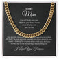 litzzy To my Man - Cuban Link Chain - For all that you are - To My Boyfriend , Gift For Boyfriend SO Jewelry 14K Yellow Gold Finish Standard Box 