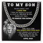 litzzy To My Son - I Believe In You - Litzzy Cuban Link Necklace - Gift from dad for son, Necklace From Dad, Father To Son Birthday Gift Jewelry Stainless Steel Standard Box 