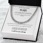 litzzy To My Handsome Man  - White Message Card - Best Gift For Husband, Unique Husband Gifts  - Litzzy Cuban Link Chain Jewelry Stainless Standard Box 