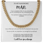 litzzy To My Handsome Man  - White Message Card - Best Gift For Husband, Unique Husband Gifts  - Litzzy Cuban Link Chain Jewelry   
