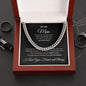 litzzy To My Man - You complete me - Personalized Cuban Link Chain Necklaces - To My Boyfriend , Gift For Boyfriend - SO Jewelry Stainless Steel Luxury Box 