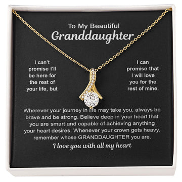 litzzy To My Granddaughter - My Beautiful Granddaughter - Litzzy Alluring Beauty Necklace - Necklace for Granddaughter from Grandparents Jewelry   