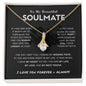 litzzy To My Beautiful Soulmate - Missing Piece - Alluring Beauty Necklace  - To My Soulmate - Gift For Soulmate SO Jewelry 18K Yellow Gold Finish Standard Box 