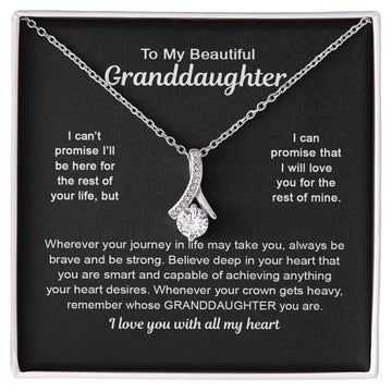litzzy To My Granddaughter - My Beautiful Granddaughter - Litzzy Alluring Beauty Necklace - Necklace for Granddaughter from Grandparents Jewelry   