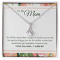 litzzy Litzzy Alluring Beauty Necklace To my Mom, I Love You Mom I Really Do  Mothers Day Jewelry, Necklace gifts set from Son, Daughter Jewelry 14K White Gold Finish Standard Box 