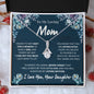 litzzy Litzzy Alluring Beauty Necklace To My Mom, Appreciated Necklace for Mom from Daughter Jewelry 14K White Gold Finish Two-Toned Box 