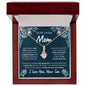 litzzy Litzzy Alluring Beauty Necklace To My Mom, World To Me Necklace for Mom from Son Jewelry 18K Yellow Gold Finish Luxury Box 