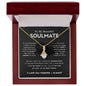 litzzy To My Beautiful Soulmate - Missing Piece - Alluring Beauty Necklace  - To My Soulmate - Gift For Soulmate SO Jewelry 18K Yellow Gold Finish Luxury Box 
