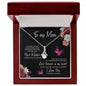 litzzy Litzzy Alluring Beauty Necklace To my Mom, You are the best mother anyone could ask for Mothers Day Jewelry, Necklace gifts set from Son, Daughter Jewelry 14K White Gold Finish Luxury Box w/LED Light 