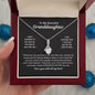 litzzy To My Granddaughter - My Beautiful Granddaughter - Litzzy Alluring Beauty Necklace - Necklace for Granddaughter from Grandparents Jewelry 14K White Gold Finish Luxury Box 