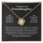 litzzy To My Granddaughter - My Beautiful Granddaughter - Litzzy Love Knot Necklace - Necklace for Granddaughter from Grandparents Jewelry 18K Yellow Gold Finish Standard Box 