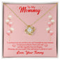 litzzy Litzzy Love Knot Necklace To My Mommy, Love Your Tummy Mothers Day Jewelry, Necklace gifts set from Son, Daughter Jewelry 18K Yellow Gold Finish Standard Box 