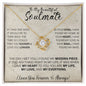 litzzy To My Soulmate Necklace, Gift for Wife Girlfriend Fiancée, Anniversary Necklace, Valentine's Day Necklace, Litzzy Love Knot Necklace Jewelry   