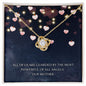 litzzy Litzzy Love Knot Necklace To my Mom, All of Us are guarded by the most powerful of all Angels Mothers day Jewelry, Gifts set Jewelry 18K Yellow Gold Finish Standard Box 