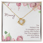 litzzy Litzzy Love Knot Necklace To my Mom, Mommy Snuggled in Your Tummy  Mothers Day Jewelry, Necklace gifts set from Son, Daughter Jewelry 18K Yellow Gold Finish Standard Box 