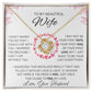 litzzy To My Beautiful Wife - I Married You Because I Cant Live Without You - Love Knot Necklace - To My Wife, Gift For Wife - Valentine's Day Gift Jewelry 18K Yellow Gold Finish Standard Box 