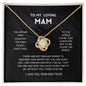 litzzy Litzzy Love Knot Necklace To my Mom, You're The World Mothers Day Jewelry, Necklace gifts set from Son, Daughter Jewelry 18K Yellow Gold Finish Standard Box 