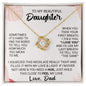 litzzy To My Beautiful Daughter - When You Took Your First Breath - Love Knot Necklace jewelry 18K Yellow Gold Finish Standard Box 