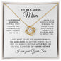 litzzy Gift From Son To Mom, To My Mom Necklace Gift, Sentimental Jewelry Gift for Mom, Cubic Zirconia Jewelry Necklace for Mom SO Jewelry 18K Yellow Gold Finish Standard Box 