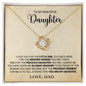litzzy Proud That You Are My Daughter, Litzzy To My Daughter Jewelry 18K Yellow Gold Finish Standard Box 