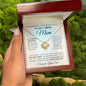 litzzy Litzzy Love Knot Necklace To My Mom, My Mom Forever Necklace for Mom from Son Jewelry 18K Yellow Gold Finish Luxury Mahogany Box W/LED 