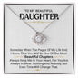 litzzy To My Beautiful Daughter - Pages Of My Life - Love Knot Necklace jewelry 14K White Gold Finish Standard Box 