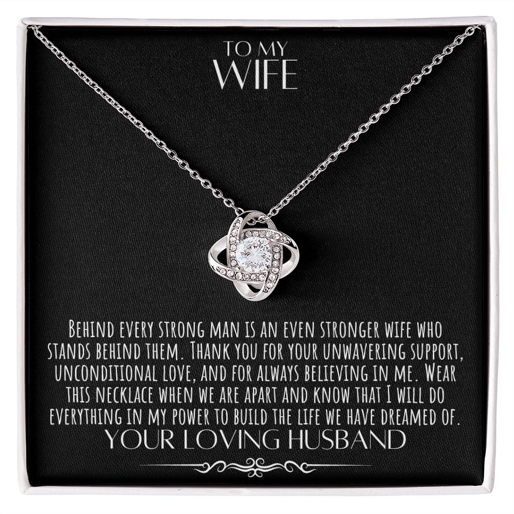 litzzy To My Wife Necklace - Anniversary Gift For Wife - Wife Birthday Gift - Gift For Wife - Wife Necklace - Mothers Day Gift For Wife Jewelry 14K White Gold Finish Standard Box 