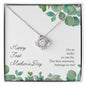 litzzy Litzzy Love Knot Necklace To my Mom, First Mother's Day  Mothers Day Jewelry, Necklace gifts set from Son, Daughter Jewelry 14K White Gold Finish Standard Box 