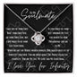 litzzy To My Soulmate - Love Puzzle Soulmate Message Card - Soulmate Gift, Soulmate Jewelry Gift For Wife, Girlfriend - Litzzy Love Knot Necklace Jewelry 14K White Gold Finish Standard Box 