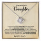 litzzy Proud That You Are My Daughter, Litzzy To My Daughter Jewelry 14K White Gold Finish Standard Box 
