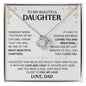 litzzy To My Beautiful Daughter - Hold This Close - Love Knot Necklace jewelry 14K White Gold Finish Standard Box 